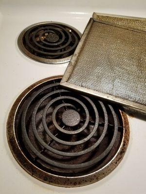 Before top stove cleaning