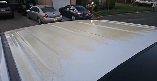 There was serious sun damage and oxidation on the roof of my boyfriends Toyota Tundra.