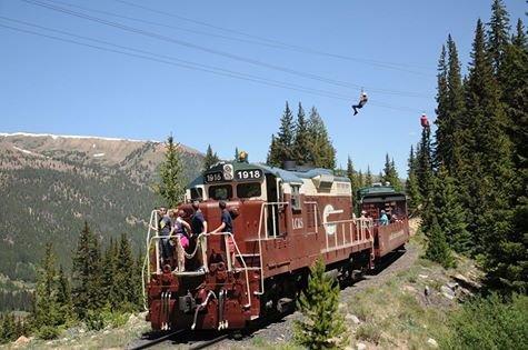 Ride a train to 12,000' and zip back down the mountain