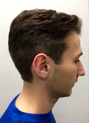 Male cut by stylist, Diane.