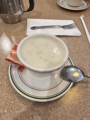 Cream of broccoli soup! Delicious