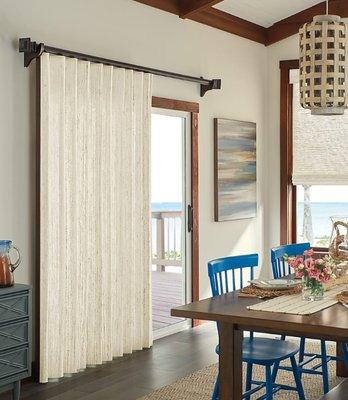 Cordless Traversing Woven Wood Shade