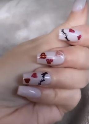 My Valentine's Day nails!!