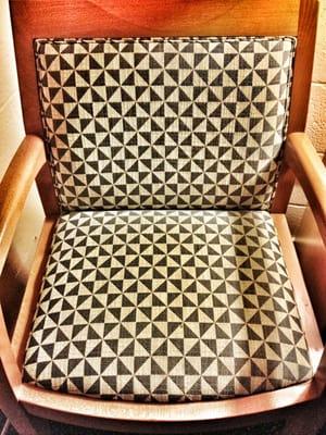 A nice pattern on the chair at Voll Motel