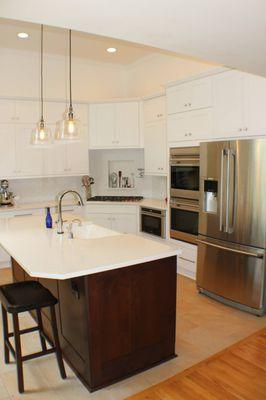 Kitchen with island sink