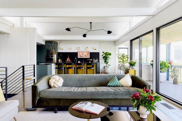 Mid century modern home gets a fresh renovation for a fun, loving family.