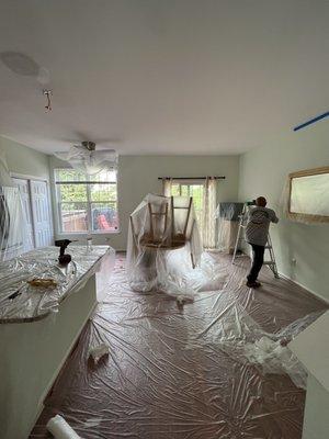 Light and ceiling paint renovation.!