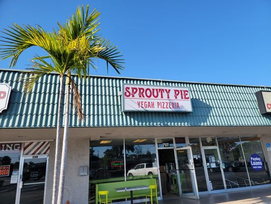 In front of Sprouty Pie