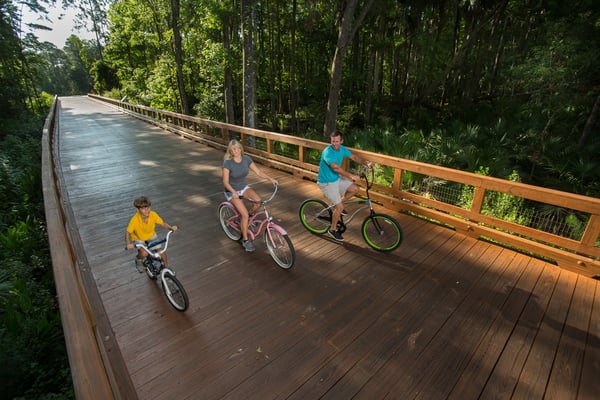 Nature trails and bike paths