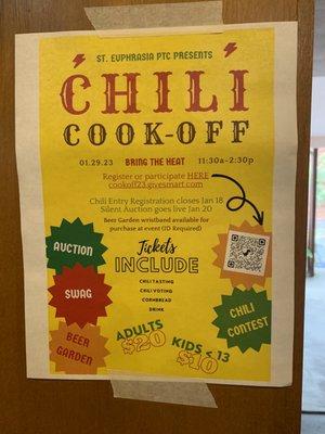 Chili cook - off  Yay