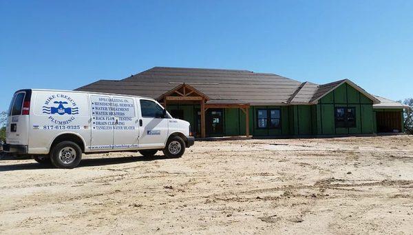 The Creech Plumbing van out getting some work done!