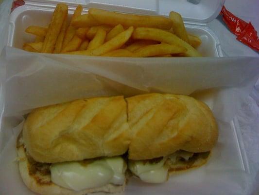 Philly Cheesesteak and Fries