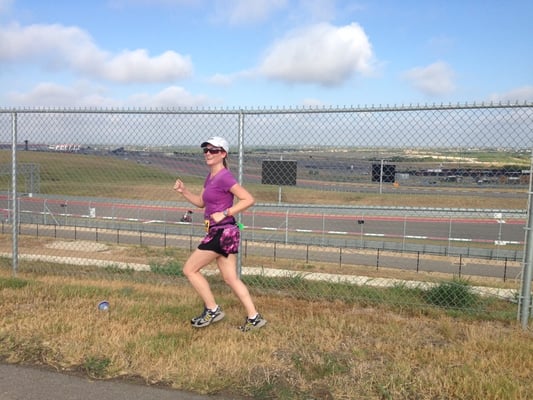 Contrary to expectation, we weren't on the COTA track. The 10K course goes around the race track on spectator traffic ways.