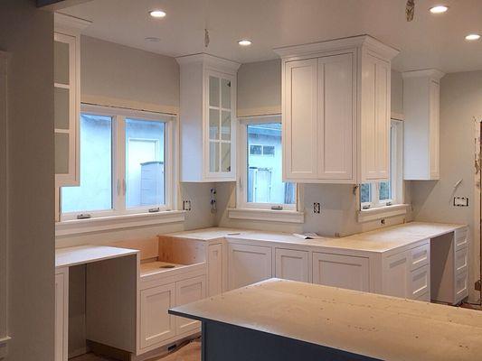 INSET CABINETRY- White Shakers - Location: Coronado Island