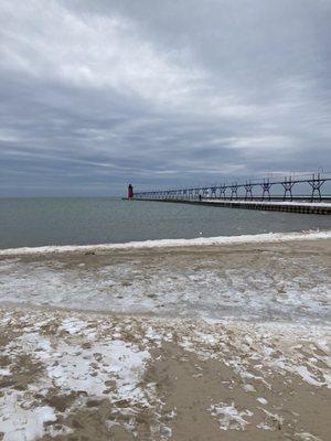 Lil chilly. But the south haven lightouse was pretty.