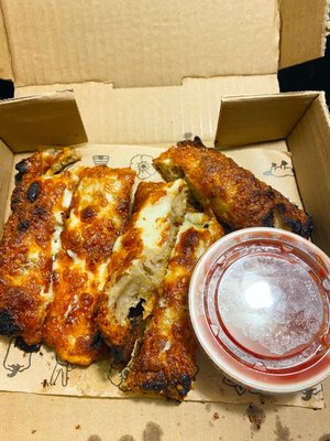 Wood fired focaccia bread and marinara sauce