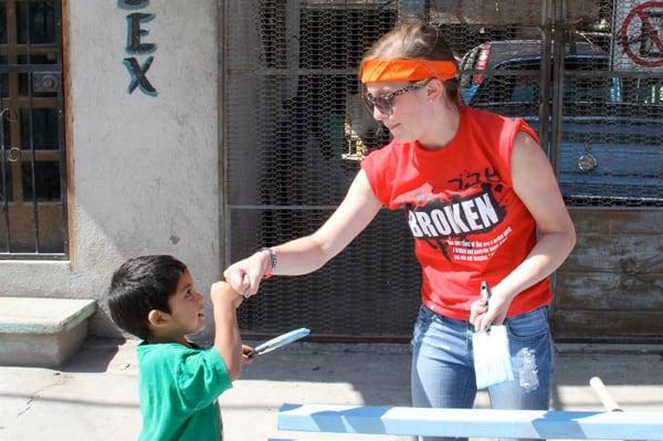 Enjoying the kids during our Mexico mission trip