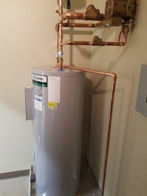 New water heater installation