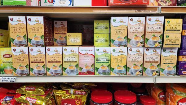 Nature's Guru Tea.  Instant chai. Masala chai.  Fremont.  Bay area. New nilgiris cash and carry.  Tea.