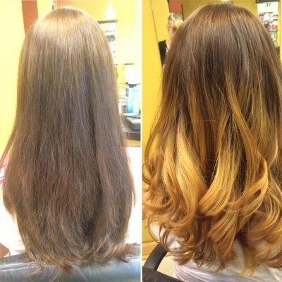 Come get your perfect fall ombre done at Master cuts! (Cut style &a color by Karli)