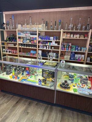 Store display with lots of cool products