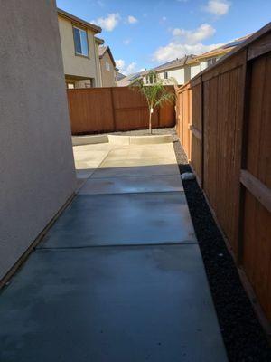 regular concrete patio swept with ideas and plan of my 
customer!