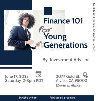 Financial 101 for Young Generations