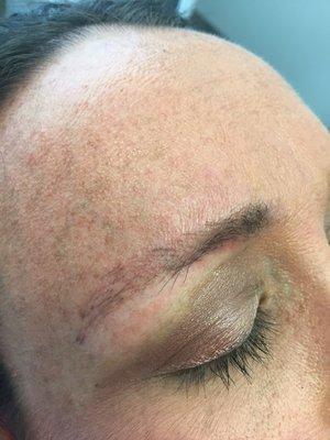 This is what Rachel did! Read my review to hear how bad my experience here was! DO NOT USE her for microblading!!!