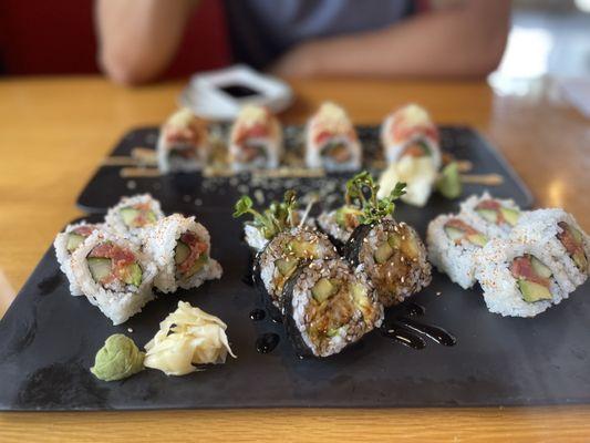 Spicy Tuna Roll and Shrimp Tempura Roll