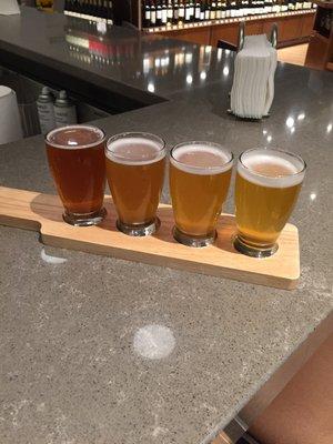 Beer flight for $10