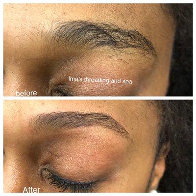 Eyebrows threading before and after!!! Ok