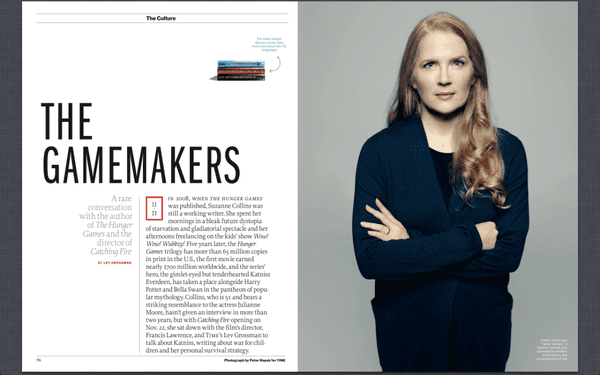 Makeup for Suzanne Collins Time Magazine