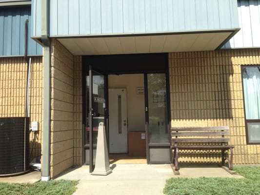 Front entrance of the building. Walk in and take door on the left