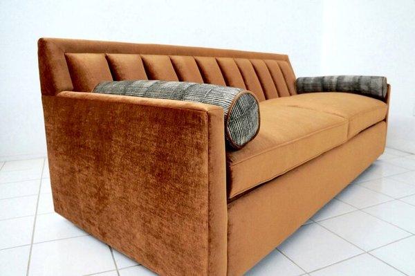 Custom Channeled Design Sofa