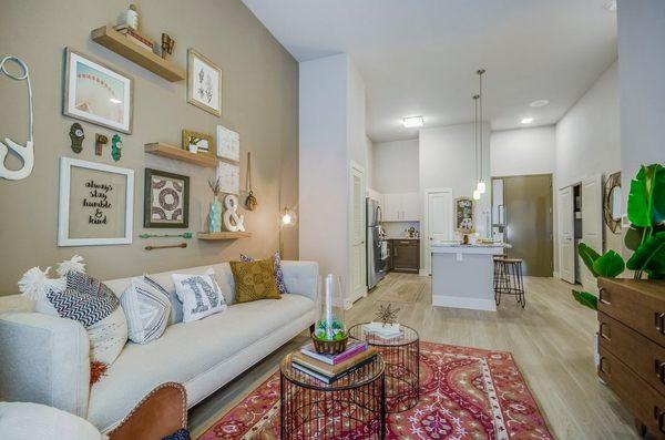 The Mallory Apartements, Richardson Texas. Tile, Carpet, Luxury Vinyl Plank and window coverings