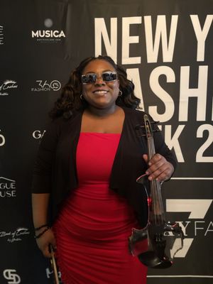 LStringz performing for New York Fashion Week 2023