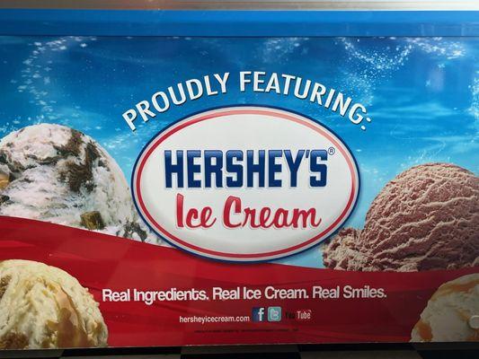 We serve the best... Hershey's Ice Cream.