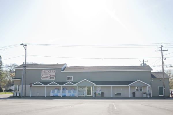 The new exterior of the building, remodeled in 2014 and completed with a walk up ice cream window in spring of 2015.