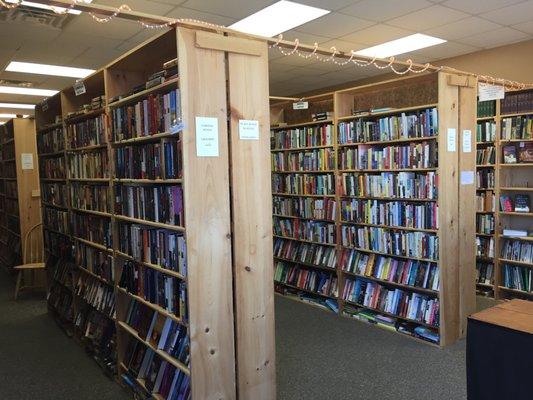 Some of the many bookshelves.