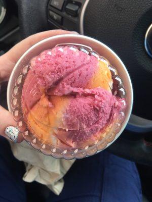 Rainbow sherbet on $1.50 scoop day