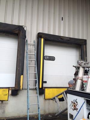 Dock seals, doors and levelers