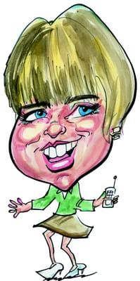 Della Neely-Stout in caricature