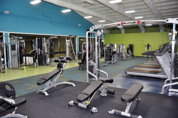 We have new and updated exercise equipment including a Smith and cross cable machines, a stretching area, treadmills, ellipticals, and more.