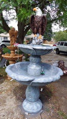 The popular eagle Fountain being made before delivery to a customer