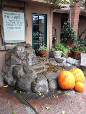 Little waterfall at the entrance