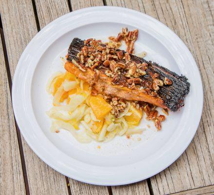 Maple-Dijon Salmon with Shaved Fennel & Orange Salad