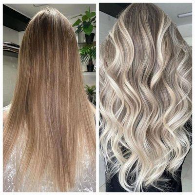 Blonde bomb before and After