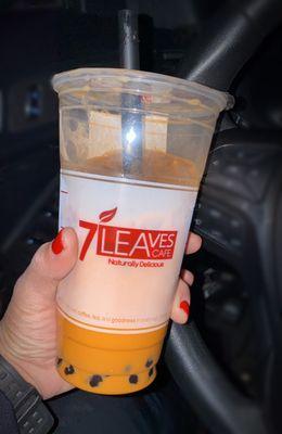 Thai tea with boba