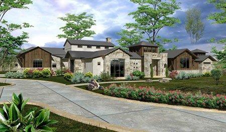 Hill Country Transitional custom home