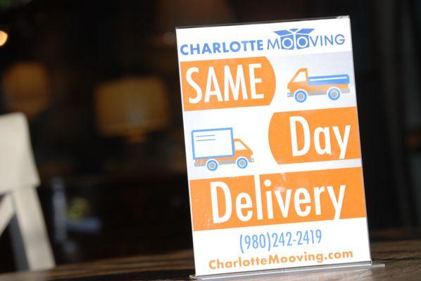 Same Day Furniture Delivery, Charlotte and Surrounding